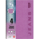 Σπιράλ 4 θεμάτων Α4 Jeans Μωβ Τετράδιο Special 21x29cm
