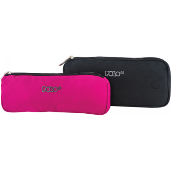 Polo Pencil Case Double Μαύρη - Φούξια 9-37-018-02