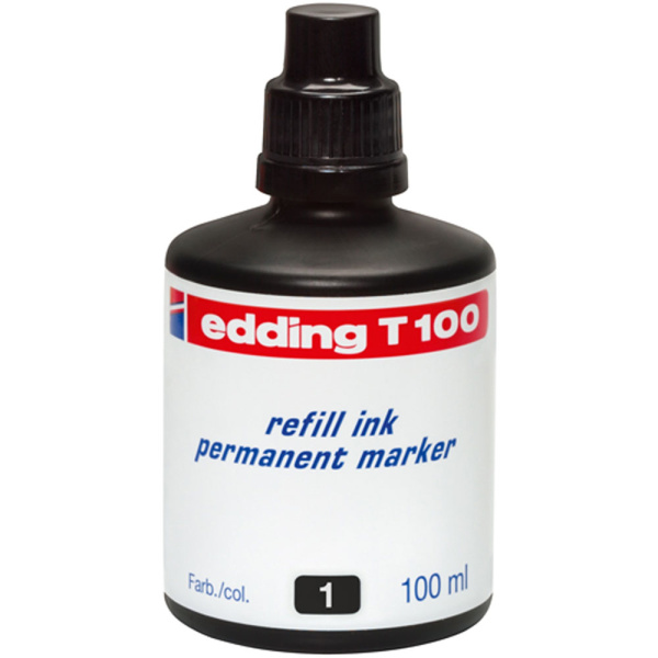 Μελάνι Edding T100 Μαύρο Ανεξίτηλων Μαρκαδόρων 100ml
