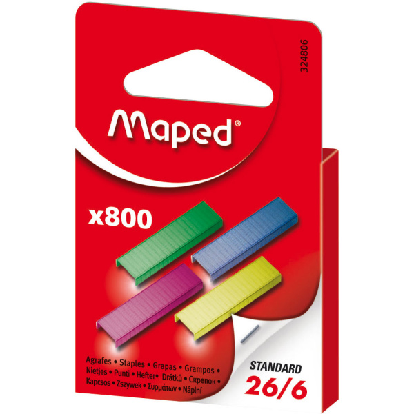 Χρωματιστά σύρματα συρραφής Νο 26/6 Maped 324806