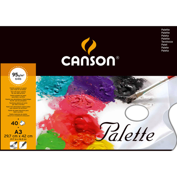 ΠΑΛΕΤΑ ΧΑΡΤΙΝΗ Α3 CANSON 29.7x42cm ΜΕ 40 ΦΥΛΛΑ 95gr