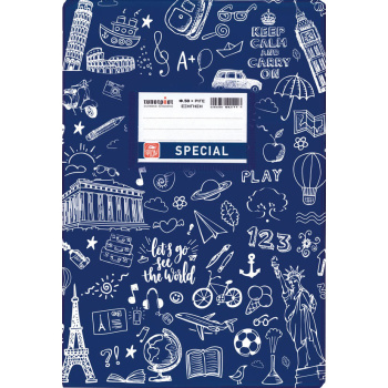 ΤΕΤΡΑΔΙΟ ΕΞΗΓΗΣΗ ΜΠΛΕ ΣΚΟΥΡΟ ΡΙΓΕ 50 ΦΥΛΛΩΝ SPECIAL DOODLES TYPOTRUST 4321