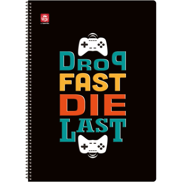 ΤΕΤΡΑΔΙΟ ΣΠΙΡΑΛ 2 ΘΕΜΑΤΩΝ Α4 TRENDY DROP FAST SPECIAL 21x29cm