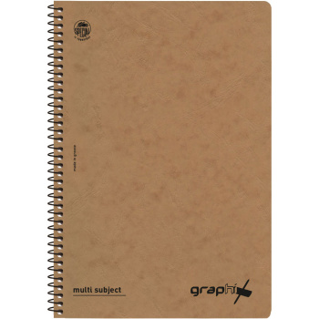 Σπιράλ 2 θεμάτων Β5 Graphix Καφέ Τετράδιο Special 17x25cm