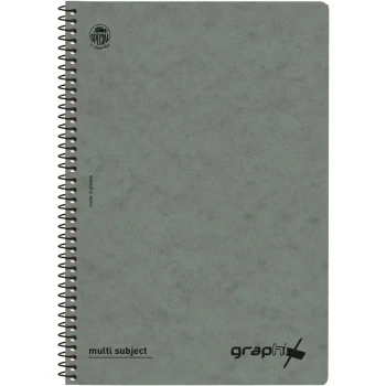Σπιράλ 4 θεμάτων Α4 Graphix Γκρι Τετράδιο Special 21x29cm