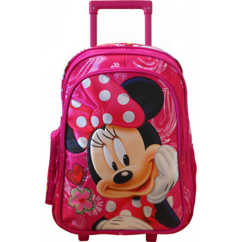 ΣΧΟΛΙΚΟ ΣΑΚΙΔΙΟ MINI PINK PAXOS ΤΡΟΛΕΫ 3 ΘΕΣΕΩΝ 54383