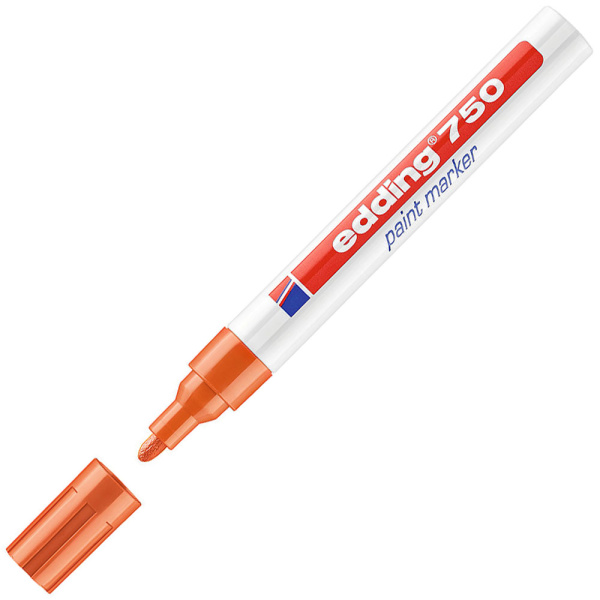 ΜΑΡΚΑΔΟΡΟΣ ΛΑΔΙΟΥ EDDING 750 ΠΟΡΤΟΚΑΛΙ 2-4mm