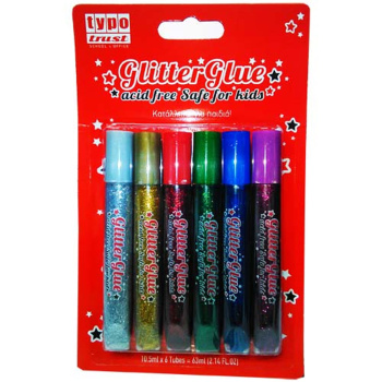 GLITTER ΚΟΛΛΑ BLISTER 6 ΧΡΩΜΑΤΑ 10.5ml ΤΥΠΟΤΡΑΣΤ TG4210B-12