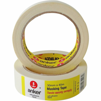 ΧΑΡΤΟΤΑΙΝΙΑ ΚΟΛΛΗΤΙΚΗ ANKER MASKING TAPE 30mmx40m