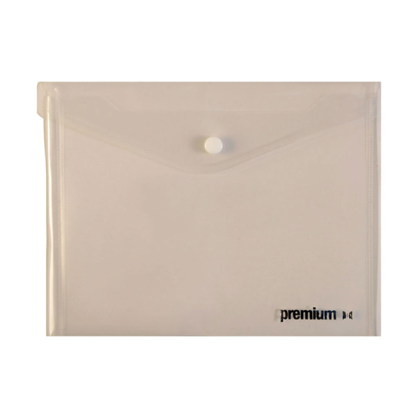 Φάκελος Α5 Διάφανος Premium 23.5x18cm με κουμπί 26382