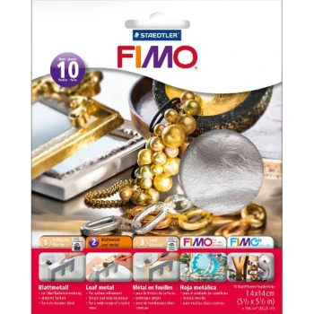 STAEDTLER FIMO 10 ΜΕΤΑΛΛΙΚΑ ΦΥΛΛΑ ΑΣΗΜΙΟΥ 14X14CM Νο 8781-81