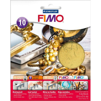 STAEDTLER FIMO 10 ΜΕΤΑΛΛΙΚΑ ΧΡΥΣΑ ΦΥΛΛΑ 14X14CM 8781-11