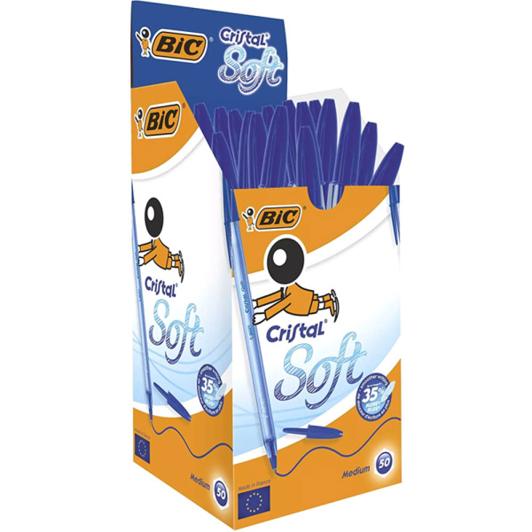 Bic Cristal Soft Broad Μπλε στυλό διαρκείας 1.2mm