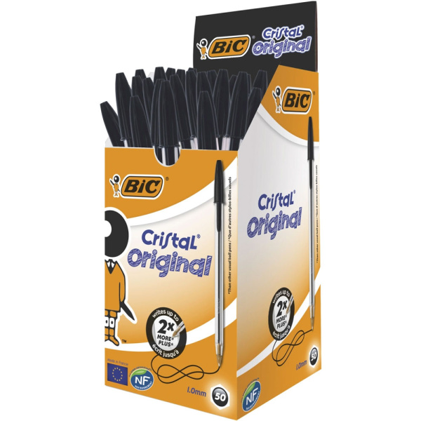 BIC CRISTAL ΜΠΛΕ ΣΤΥΛΟ ΔΙΑΡΚΕΙΑΣ LARGE το γνωστό κλασικό στυλό με την χοντρή γραφή πάχους 1.6mm για καθημερινή χρήση στο γραφείο, στο σπίτι, στο σχολείο. Στυλό με χονδρή γραφή, ικανοποιητικού πάχους 1.6mm. Σε καμία περίπτωση δεν θα σας λερώσει το γραπτό αλλά και είναι στεγνό ταυτόχρονα με το γράψιμο. Είναι λεπτό και έτσι σας δίνει την δυνατότητα να το τοποθετήσετε εύκολα σε organizer, σε θήκες τσαντών και σε ντοσιέ σεμιναρίων. Έχει διάφανο στέλεχος για εύκολο έλεγχο της ποσότητας του μελανιού το οποίο μπορεί να βγάλει πάνω από 2 χιλιόμετρα γραφής. Μπορείτε να το προμηθευτείτε ανά τεμάχιο ή σε συσκευασία των 50 τεμαχίων. Κατασκευάζεται από την BIC.