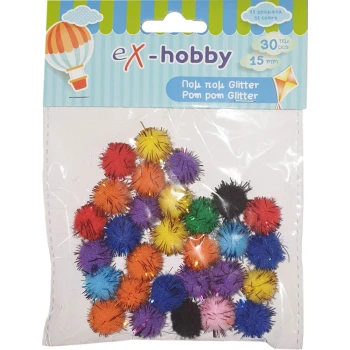 30 ΠΟΜ ΠΟΜ 15mm EX-HOBBY ΧΡΩΜΑΤΙΣΤΑ