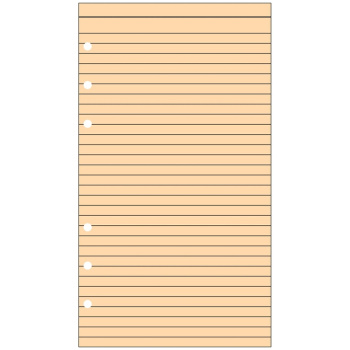 Ανταλλακτικό 17x9.5cm Ριγέ Πορτοκαλί Σημειώσεων Personal Contax 2504