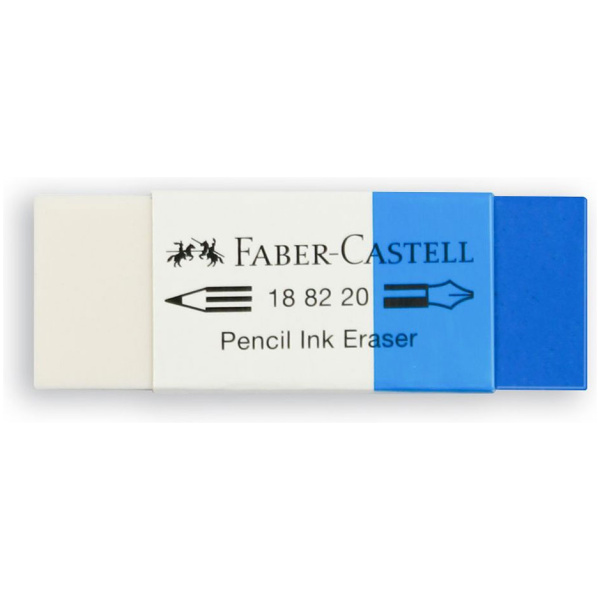 ΓΟΜΑ ΛΕΥΚΗ-ΜΠΛΕ FABER CASTEL 188220 PENCIL INK ERASER