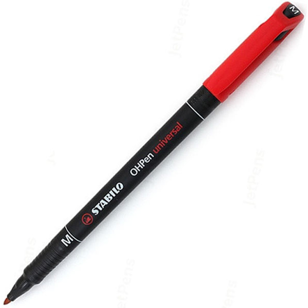 ΜΑΡΚΑΔΟΡΟΣ STABILO OHPEN UNIVERSAL 1.00MM ΚΟΚΚΙΝΟΣ ΑΝΕΞΙΤΗΛΟΣ M