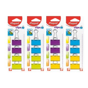 Maped Blister 4 πιάστρες χρωματιστές 32mm 036100