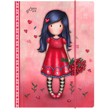 ΦΑΚΕΛΟΣ SANTORO GORJUSS ΡΟΖ LOVE GROWS 25x35cm ΜΕ ΑΥΤΙΑ ΚΑΙ ΛΑΣΤΙΧΟ