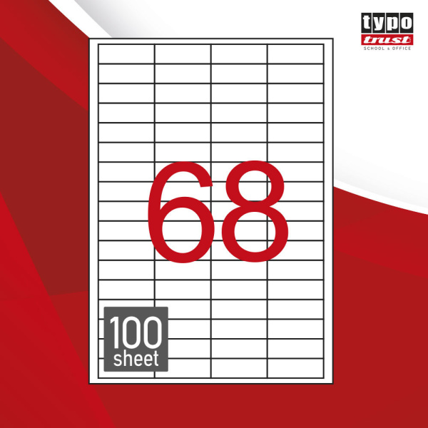Ετικέτες Εκτυπωτών 48.5x16.9mm Αυτοκόλλητες Typolabel TL6811
