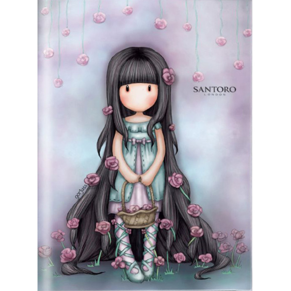 Τετράδιο Santoro Gorjuss Rosebud Α4 σκληρό εξώφυλλο 21x29cm
