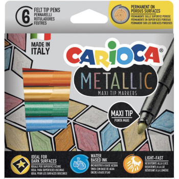ΜΑΡΚΑΔΟΡΟΙ CARIOCA METALLIC MAXI 6 ΧΡΩΜΑΤΑ 43161
