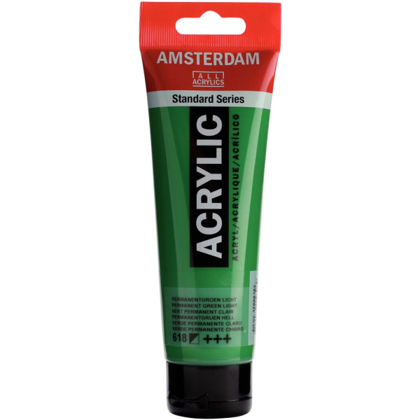 Ακρυλικό 618 Permanent Green Light 120ml Amsterdam Talens