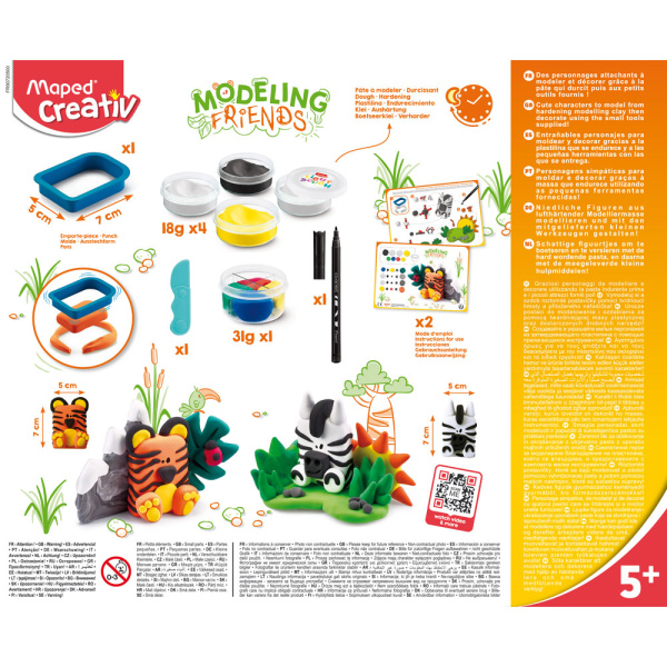 Maped Creativ Modeling Friends Άγρια Ζωάκια Μοντελισμός