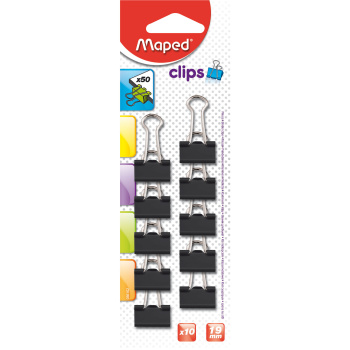 Maped blister 10 Πιάστρες 19mm Μαύρες 036102