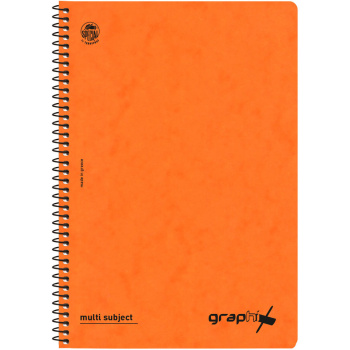 Σπιράλ 3 θεμάτων Β5 Graphix Πορτοκαλί Τετράδιο Special 17x25cm
