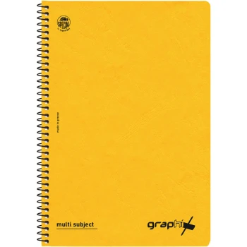 Σπιράλ 4 θεμάτων Α4 Graphix Κίτρινο Τετράδιο Special 21x29cm
