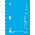 Σπιράλ 2 θεμάτων Β5 Academy Γαλάζιο Τετράδιο Special 17x25cm