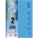 Σπιράλ 2 θεμάτων Β5 Jeans Γαλάζιο Τετράδιο Special 17x25cm