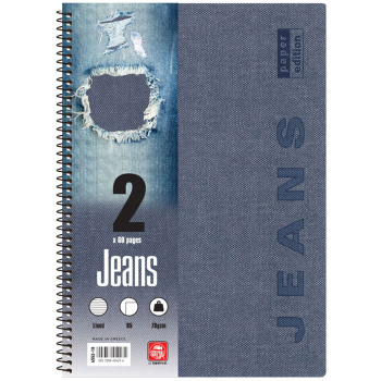 Σπιράλ 2 θεμάτων Β5 Jeans Μπλε Τετράδιο Special 17x25cm