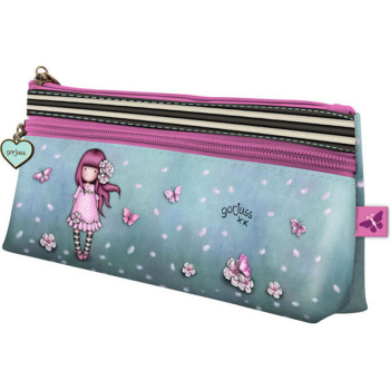 Κασετίνα Gorjuss Cherry Blossom Zipped Pocket Τυρκουάζ 2 θέσεων
