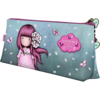 Κασετίνα Gorjuss Cherry Blossom Zipped Pocket Τυρκουάζ 2 θέσεων