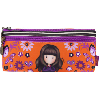 Κασετίνα Gorjuss Fiesta Zipped Pocket Πορτοκαλί 2 θέσεων 776GJ03