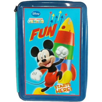 Κασετίνα Mickey Διπλή Γεμάτη Μπλε Διακάκης 0560880
