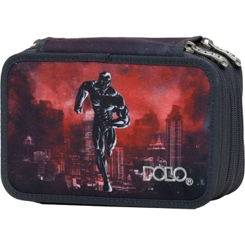 Κασετίνα Polo Wheelix Τριπλή Κόκκινη - Μαύρη 9-37-264-8004