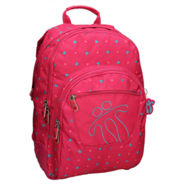 Σακίδιο Totto Backpack Ροζ με Καρδιές 2 θέσεων 0581273