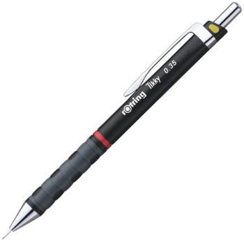 Rotring Tikky Μαύρο 0.35mm Μηχανικό Μολύβι με γόμα