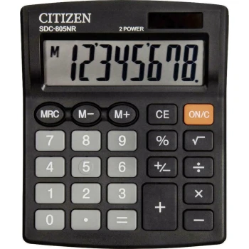 Αριθμομηχανή Citizen SDC-805NR ΜΑΥΡΗ 8 ψηφίων