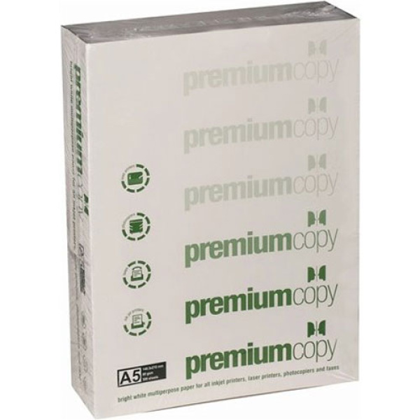 ΧΑΡΤΙ PREMIUM Α5 80gr ΛΕΥΚΟ 148.5x210mm ΠΑΚΕΤΟ 500 ΦΥΛΛΑ (μίσο του Α4)