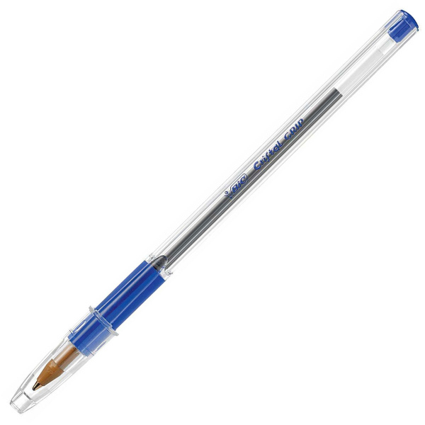 Bic Cristal Grip Μπλε Στυλό Διαρκείας Medium 1mm