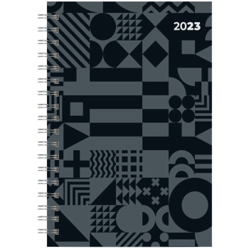Ημερολόγιο 2023 Σπιράλ 17x24cm Μαύρο Ημερήσιο The Writing Fields