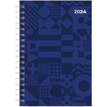 Ημερολόγιο 2024 Σπιράλ 17x24 Μπλε Ημερήσιο The Writing Fields