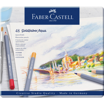 Ξυλομπογιές Faber-Castell Goldfaber Aqua 48 χρώματα Gold