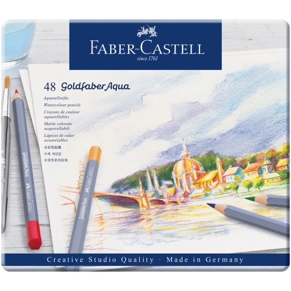 Ξυλομπογιές Faber-Castell Goldfaber Aqua 48 χρώματα Gold