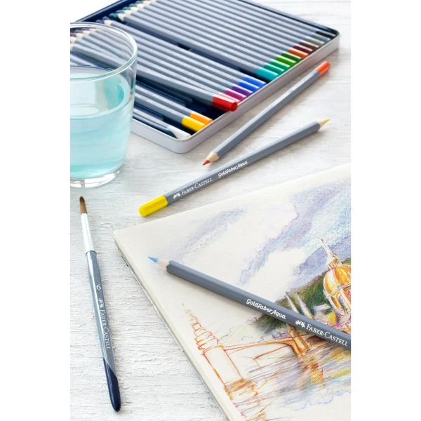Ξυλομπογιές Faber-Castell Goldfaber Aqua 48 χρώματα Gold